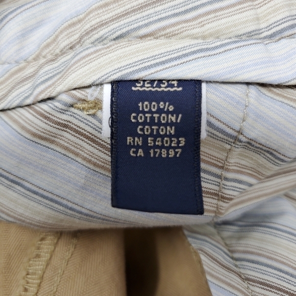 BANANA REPUBLIC CAMEL TAN KHAKIS CASUAL 100% COTTON PANTS MEN SIZE 32 X 24 - Picture 10 of 11